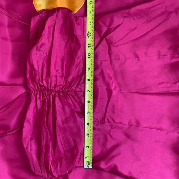 Express Y2K 90’ 100% Silk Pink Maxi Dress w/ flower detail - Picture 13 of 17